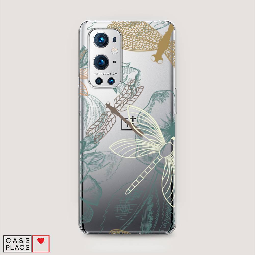 

Чехол Awog на OnePlus 9 Pro / ВанПлас 9 Pro "Тени стрекоз", Коричневый;зеленый;белый, 151550-8