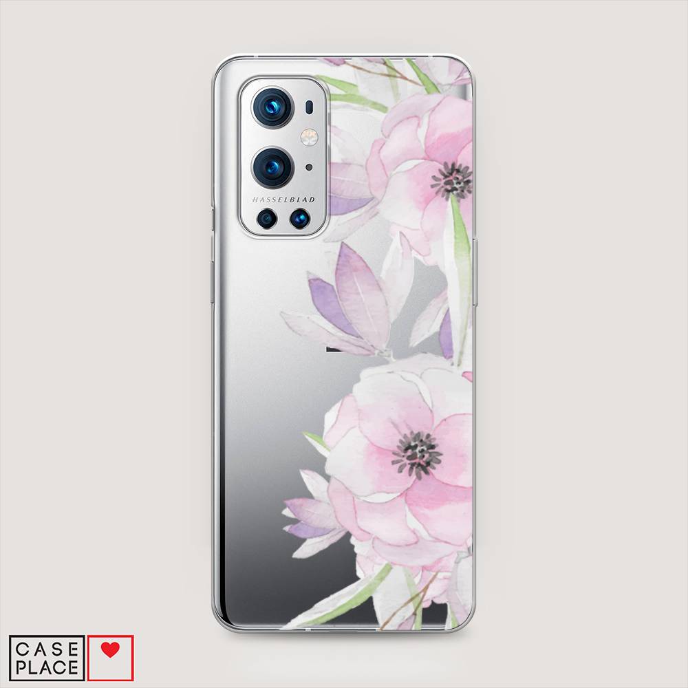 

Чехол Awog на OnePlus 9 Pro / ВанПлас 9 Pro "Нежные анемоны", Розовый;черный;фиолетовый, 151550-8