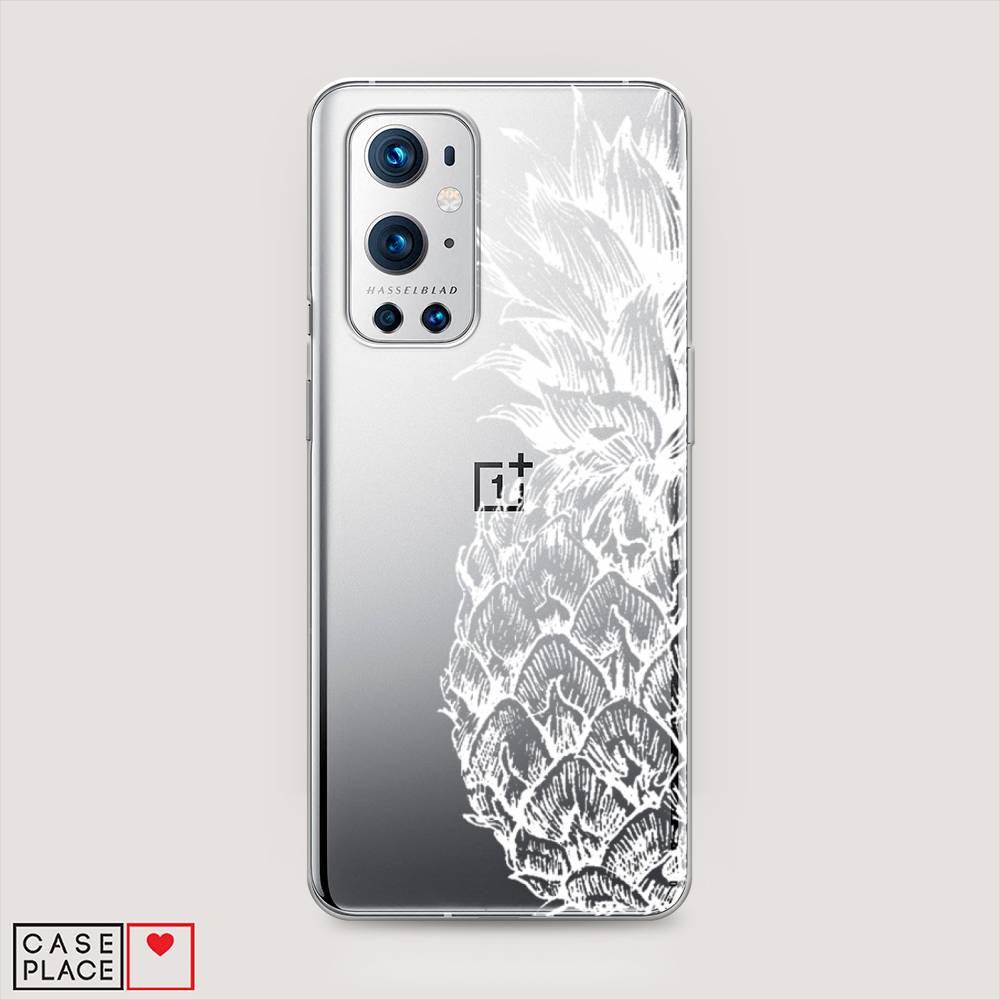 

Чехол Awog на OnePlus 9 Pro / ВанПлас 9 Pro "Ананас графика белая", Белый, 151550-10
