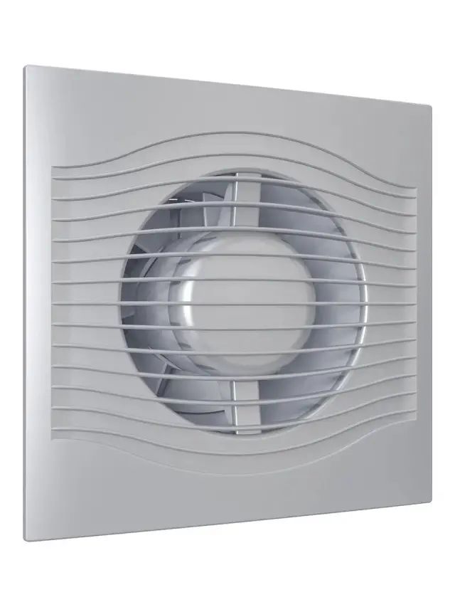 

Бытовой вентилятор ERA SLIM 4C gray metal DICITI с обратным клапаном /D100мм, SLIM 4C
