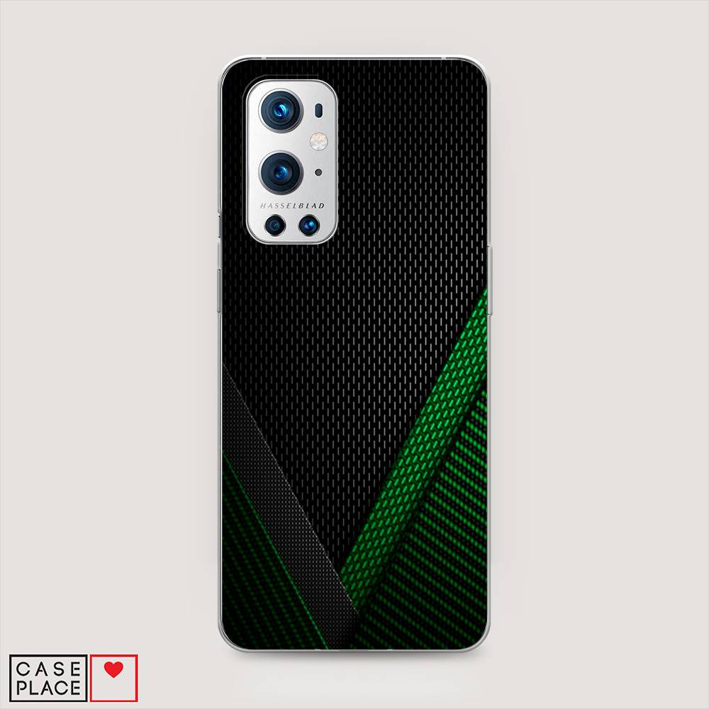 

Чехол Awog на OnePlus 9 Pro / ВанПлас 9 Pro "Зеленый карбон", Черный;зеленый, 151550-3