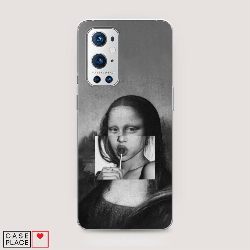 

Чехол Awog на OnePlus 9 Pro / ВанПлас 9 Pro "Mona Lisa sucking lollipop", Серый, 151550-9