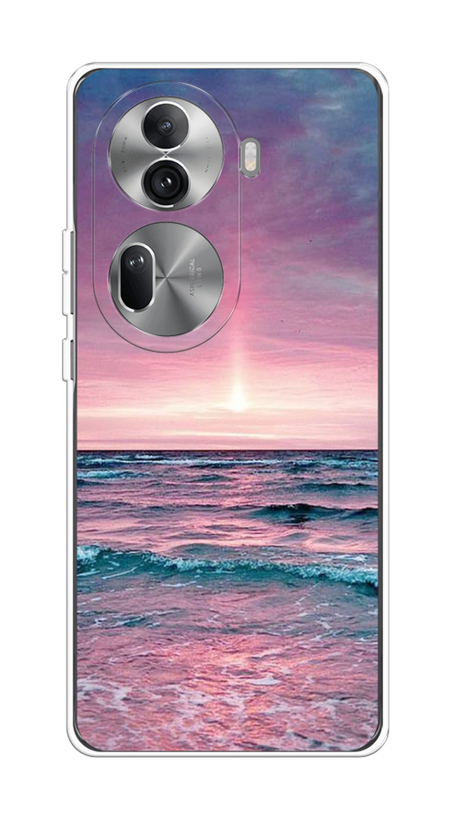 

Чехол на Oppo Reno 11 Pro (Global) "Восход 3", Розовый;голубой, 2515950-1