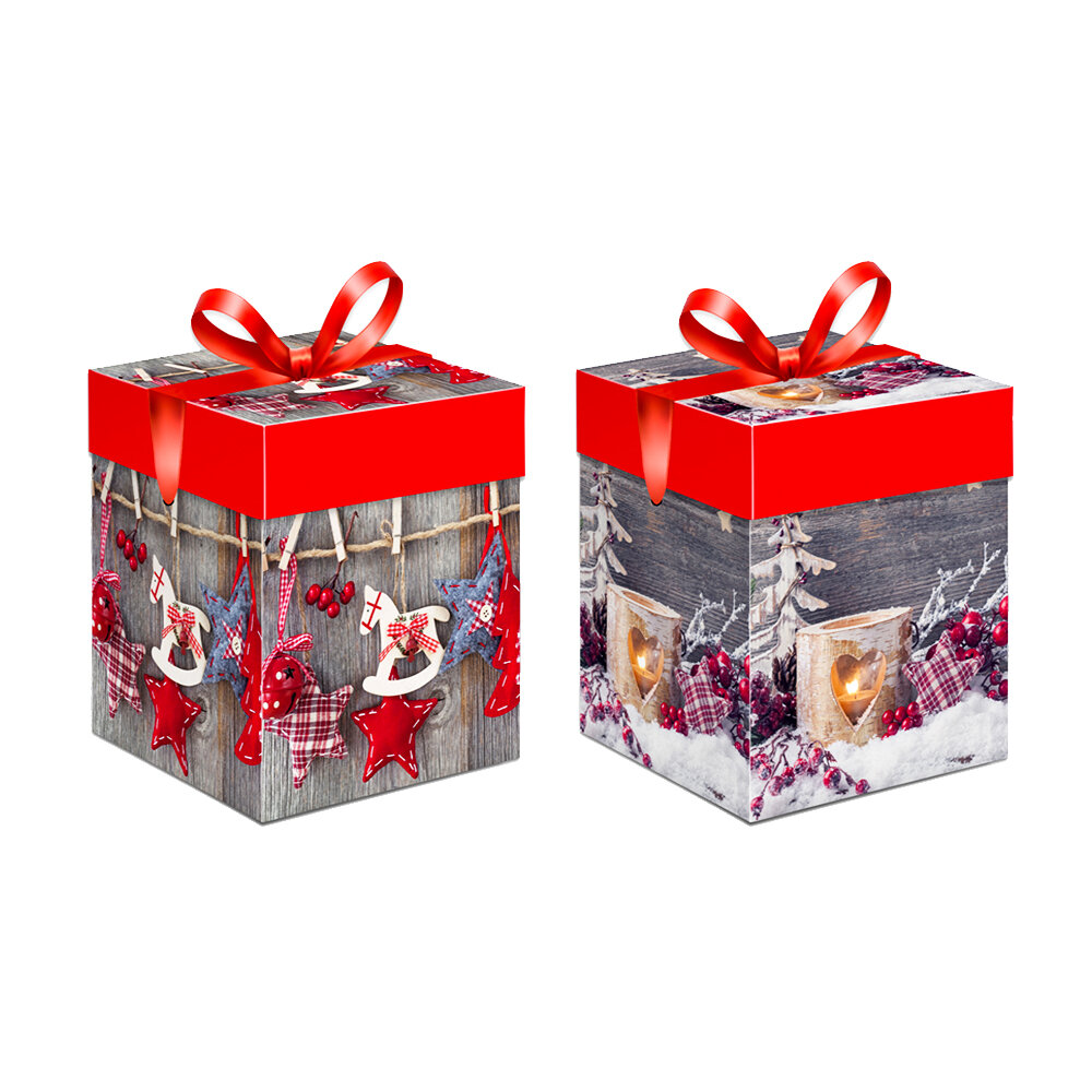 

Коробка подарочная (бумага, плотность 350г/м2), 22*22*22 см, (2 вида - не набор) KSM-78346