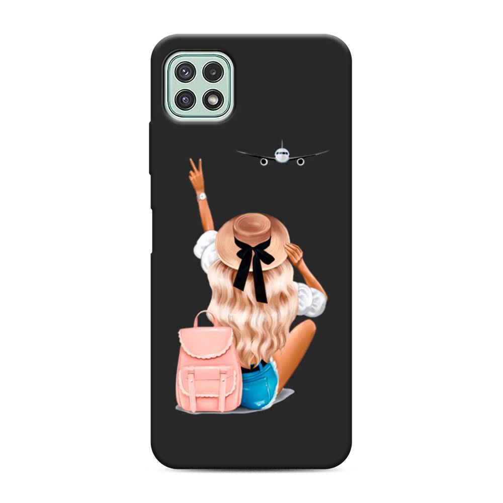 

Чехол Awog на Samsung Galaxy A22s 5G / Самсунг A22s 5G "Автостопом самолетом", Бежевый;розовый;голубой, 2104252-1