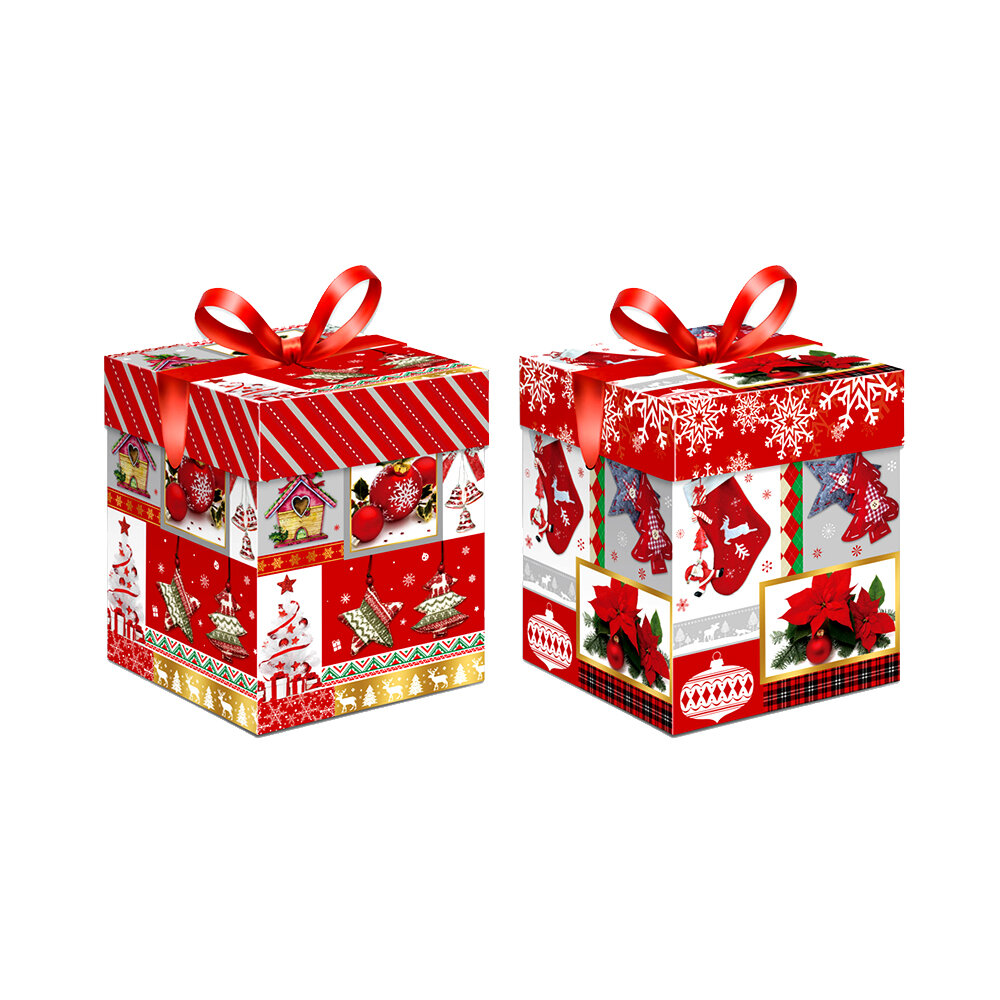 

Коробка подарочная (бумага, плотность 350г/м2), 22*22*22 см, (3 вида - не набор) KSM-78346