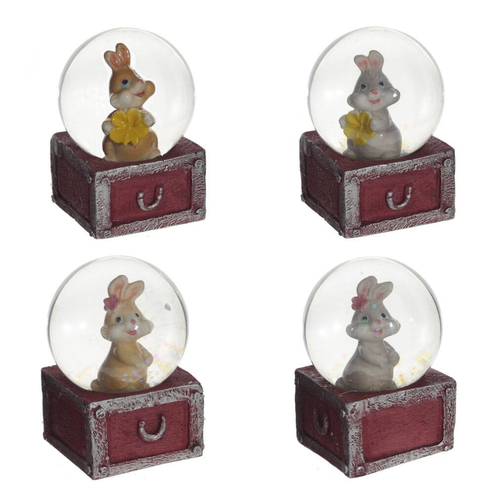 

Фигурка декоративная в стекл. шаре "Кролик", D 5 см, 5*5*6 см, 4 вида KSM-774850