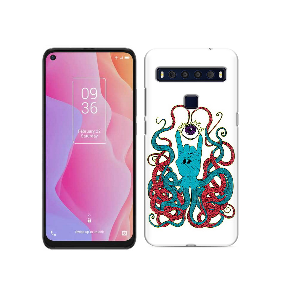 

Чехол MyPads Tocco для TCL 10L осьминог-рука абстракция, Прозрачный, Tocco