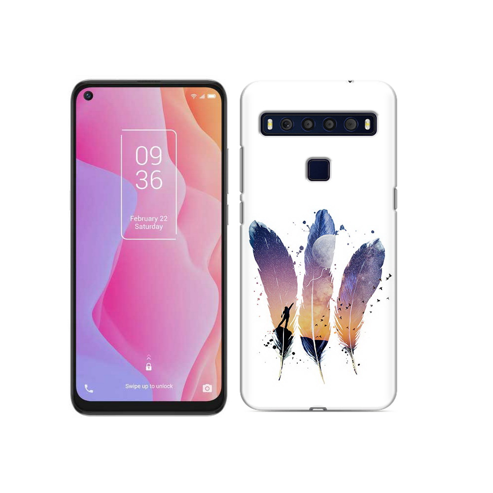 

Чехол MyPads Tocco для TCL 10L небесные перья, Прозрачный, Tocco