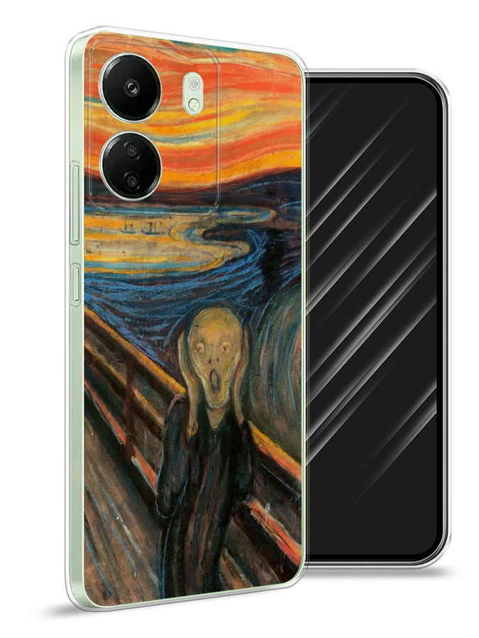 

Чехол Awog на Xiaomi Redmi 13C "Крик", Оранжевый;синий;серый, 320550-1
