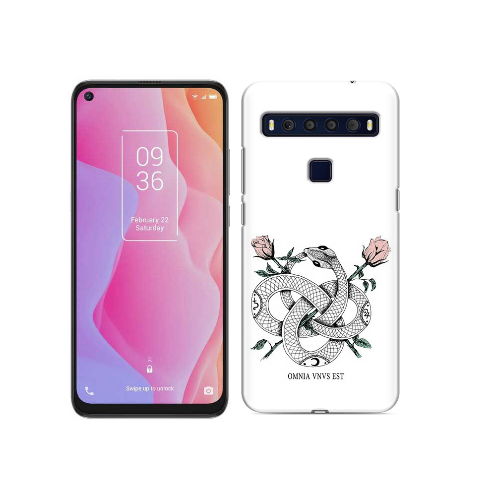 

Чехол MyPads Tocco для TCL 10L нарисованная змея абстракция, Прозрачный, Tocco