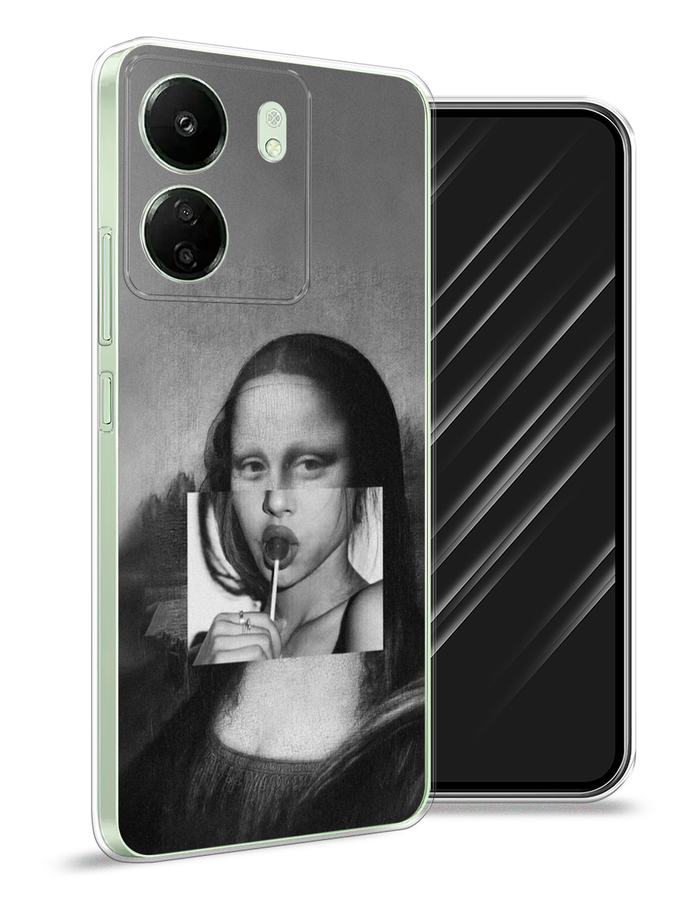 

Чехол Awog на Xiaomi Redmi 13C "Mona Lisa sucking lollipop", Серый, 320550-1