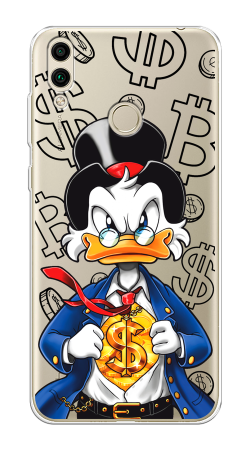 

Чехол на Honor 8C "Scrooge Goldman", Черный;белый;синий, 67150-1