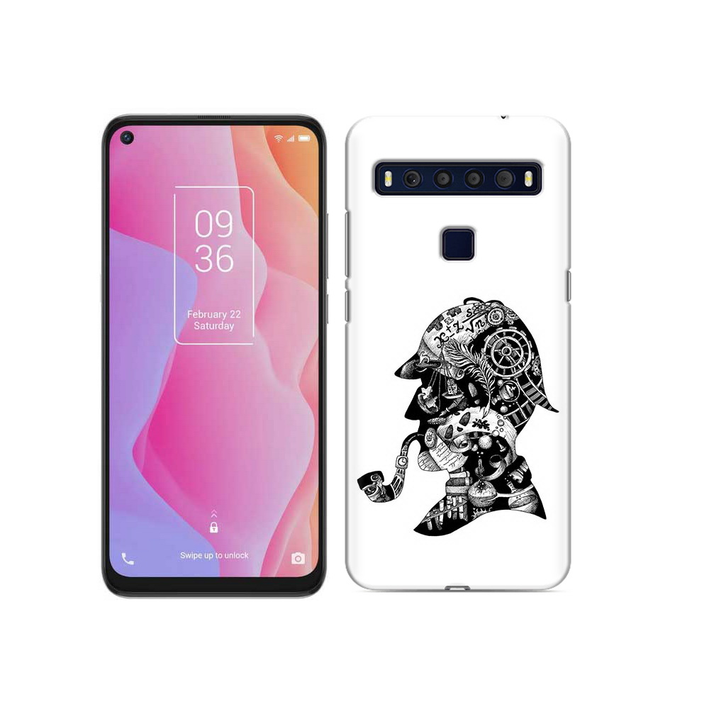

Чехол MyPads Tocco для TCL 10L мужчина с трубкой абстракция, Прозрачный, Tocco