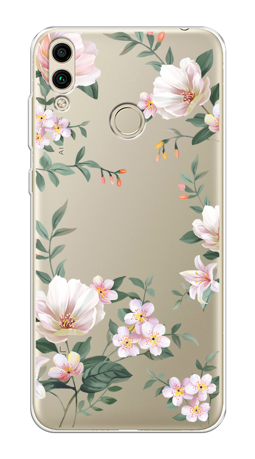 

Чехол на Honor 8C "Beautiful white flowers", 67150-1