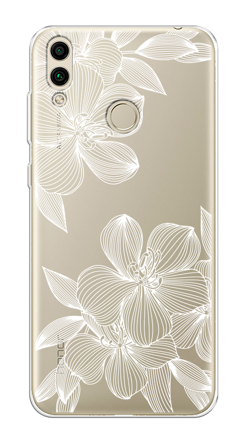

Чехол на Honor 8C "Крокус", Белый;прозрачный, 67150-1