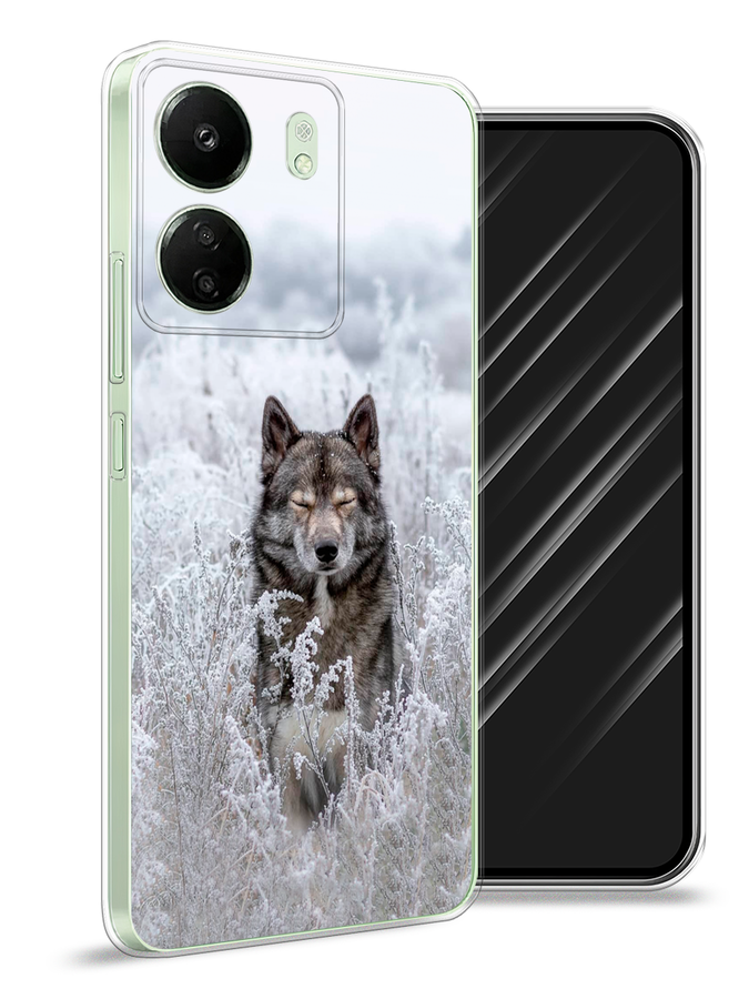 

Чехол Awog на Xiaomi Redmi 13C "Волк в поле", Белый;черный, 320550-1