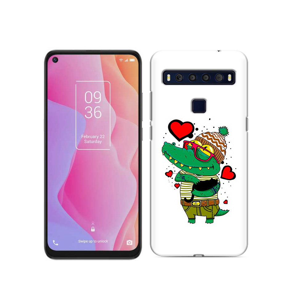 

Чехол MyPads Tocco для TCL 10L Влюбленный крокодил, Прозрачный, Tocco