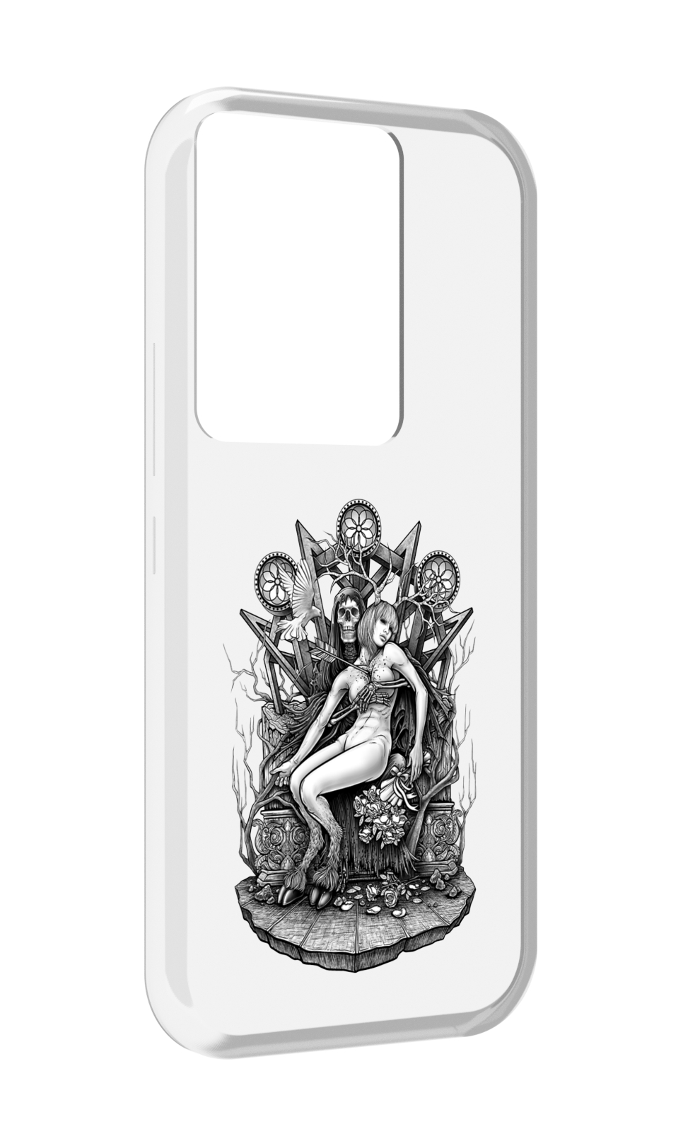 

Чехол MyPads девушка на троне для Itel Vision 3 Plus / Itel P38 Pro, Прозрачный, Tocco
