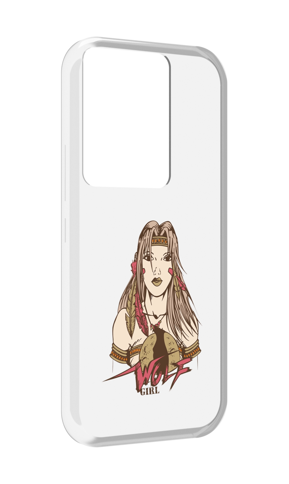

Чехол MyPads девушка волк для Itel Vision 3 Plus / Itel P38 Pro, Прозрачный, Tocco