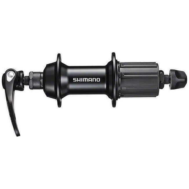 

Втулка задняя SHIMANO RS300, 36H, 8/9/10ск, OLD:130мм, QR, чёрный, Черный