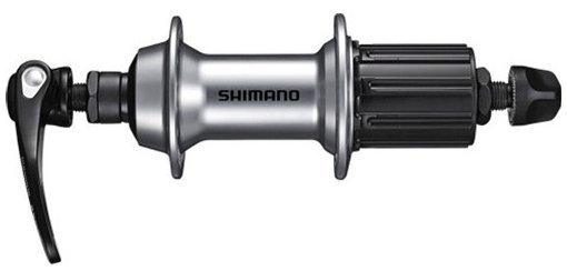 Втулка задняя SHIMANO RS300, 36H, 8/9/10ск, OLD:130мм, QR, серебристый
