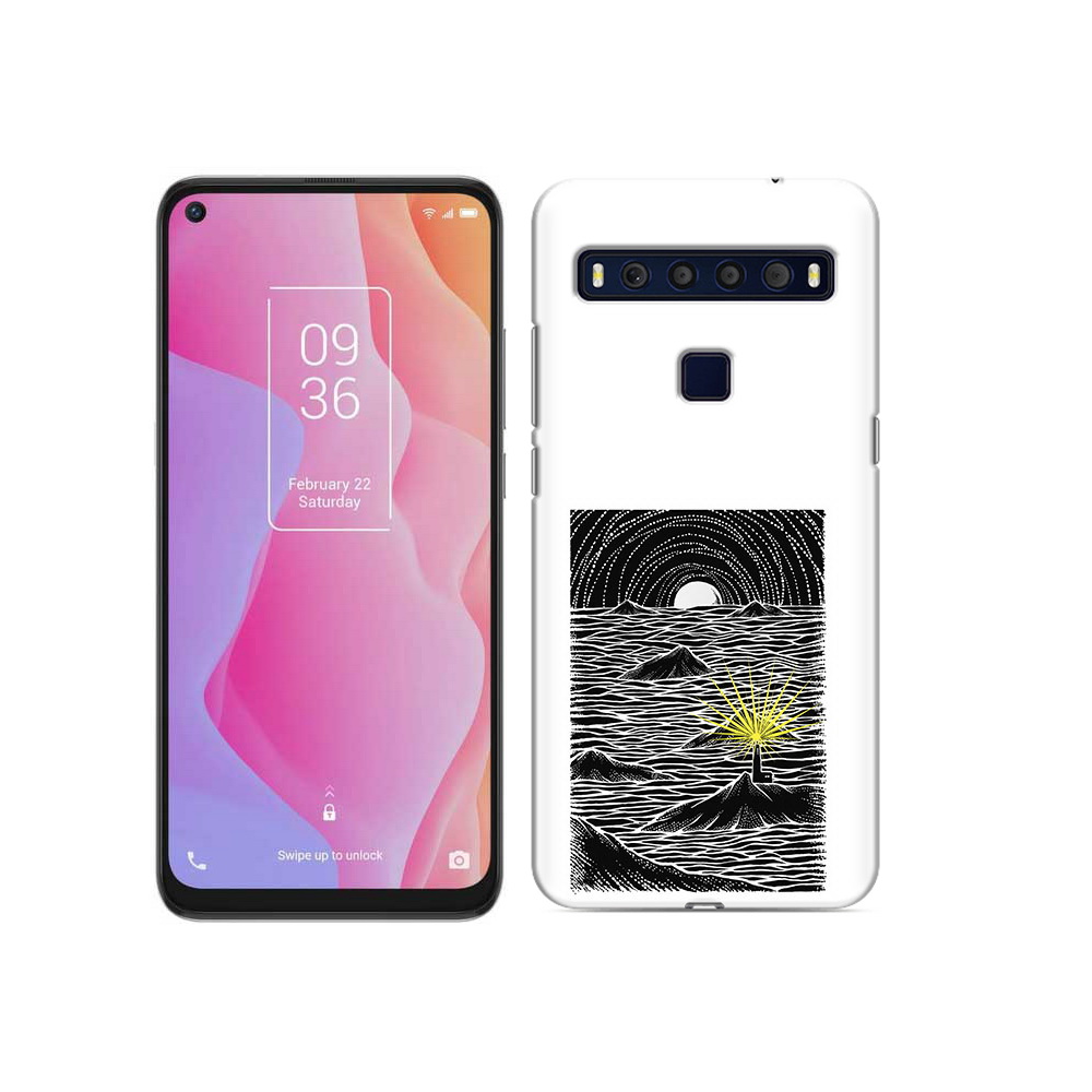 Чехол MyPads Tocco для TCL 10L маяк в черно белом море