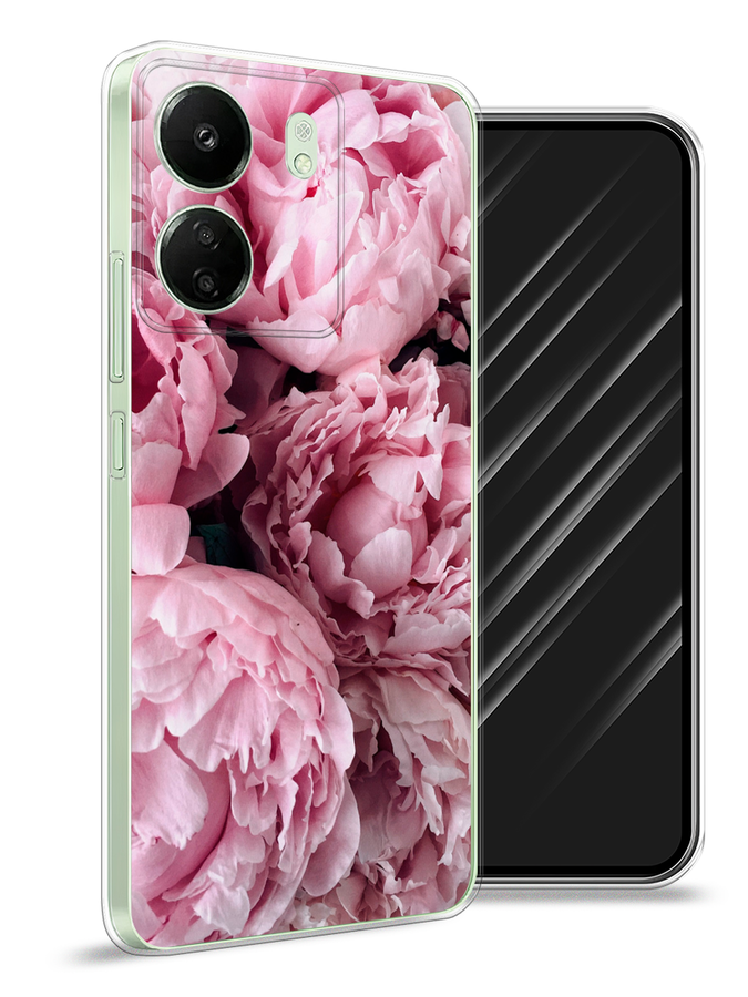 

Чехол Awog на Xiaomi Redmi 13C "Нежные пионы", Розовый;черный;белый, 320550-1