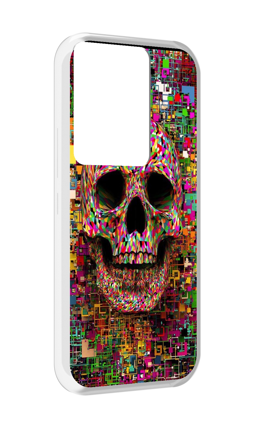 

Чехол MyPads череп красочные цвета для Itel Vision 3 Plus / Itel P38 Pro, Прозрачный, Tocco