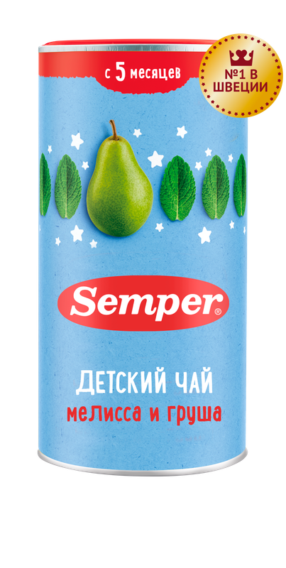 Чай Semper Мята лимонная и груша с 5 мес 200 г
