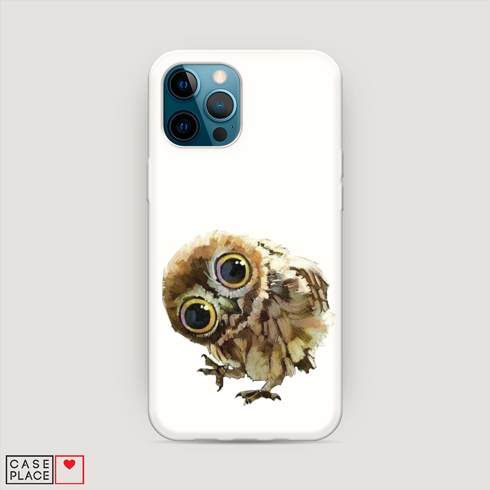 

Матовый силиконовый чехол "Любопытный совенок" на Apple iPhone 12 Pro, 12857-1