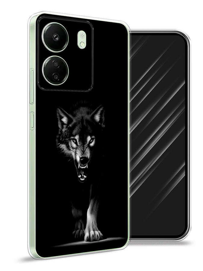 

Чехол Awog на Xiaomi Redmi 13C "Волк выходит из ночи", Серый;черный;белый, 320550-1
