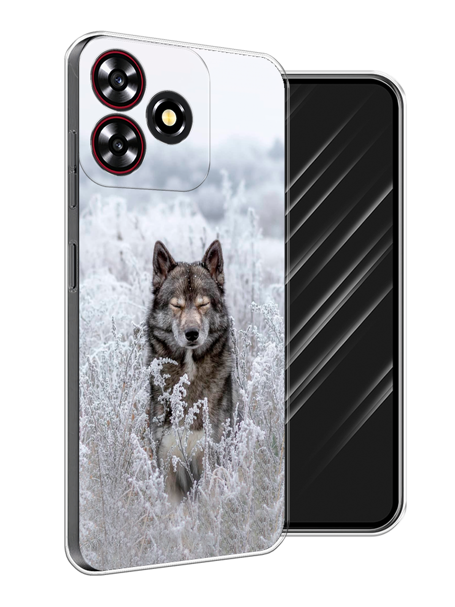 

Чехол Awog на ZTE Blade V50 Smart "Волк в поле", Белый;черный, 136550-1
