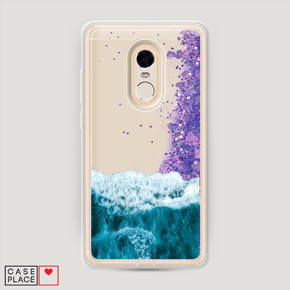 фото Жидкий чехол с блестками "морская пучина" на xiaomi redmi note 4x awog