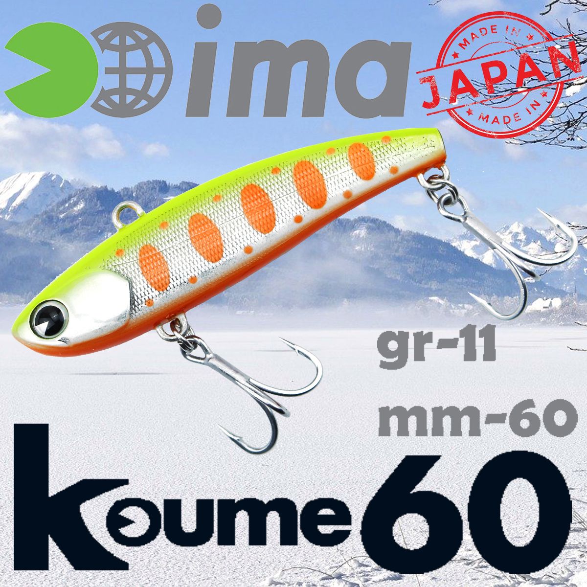 Воблер Ima Vib Koume 60 11гр R10 Dotty Chart Shad 1690₽