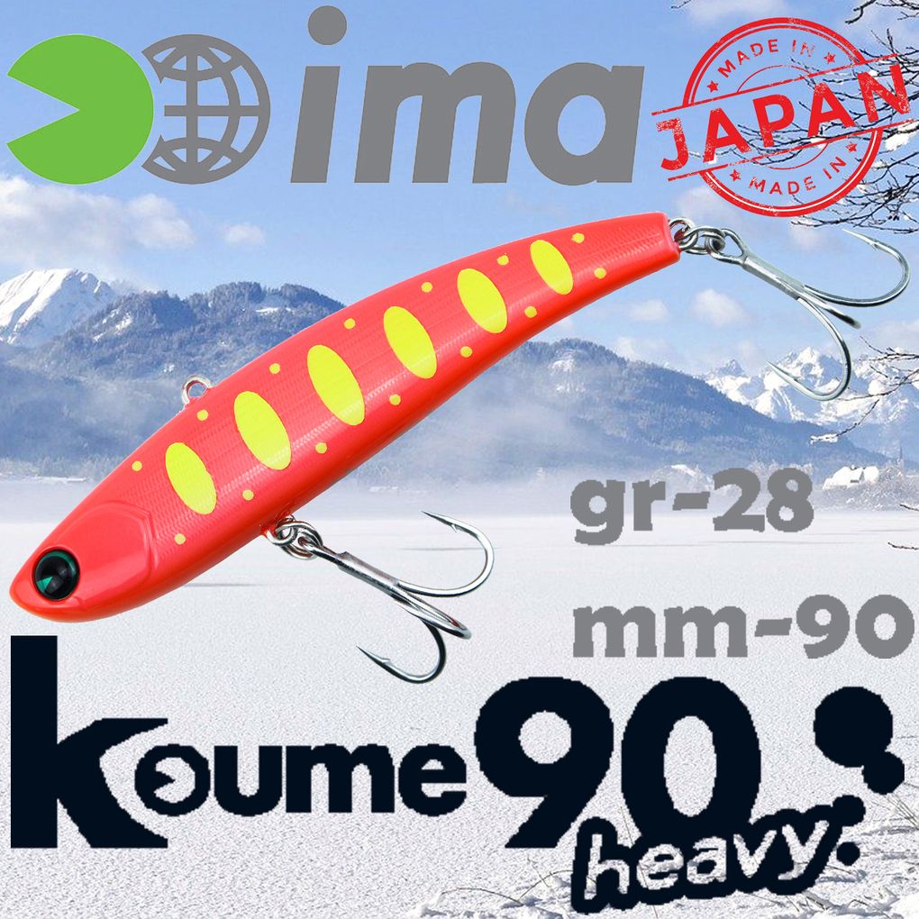 

Воблер Ima (Vib) Koume heavy 90 28гр #R17 Dotty Red Chart, Koume heavy