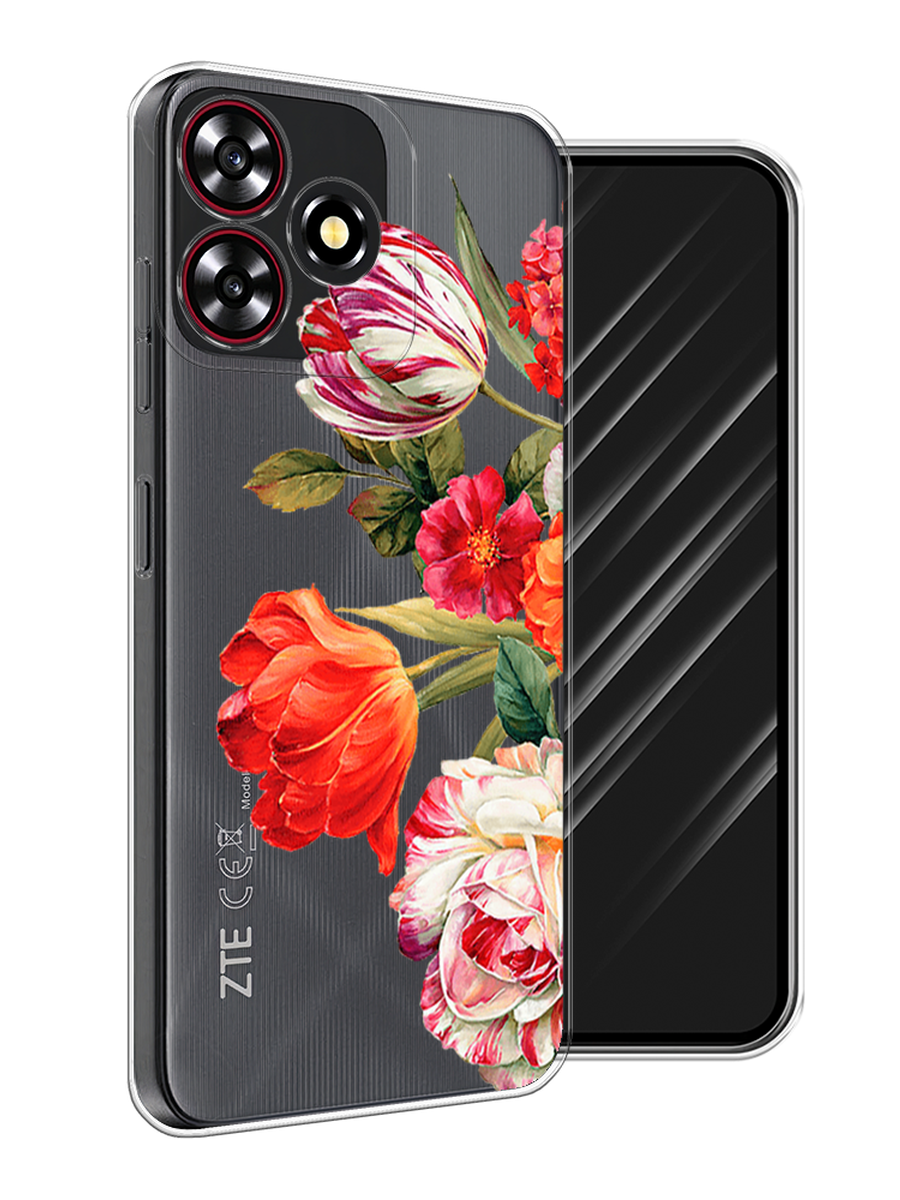 

Чехол Awog на ZTE Blade A73 4G "Весенний букет", Красный;розовый;зеленый, 136450-1