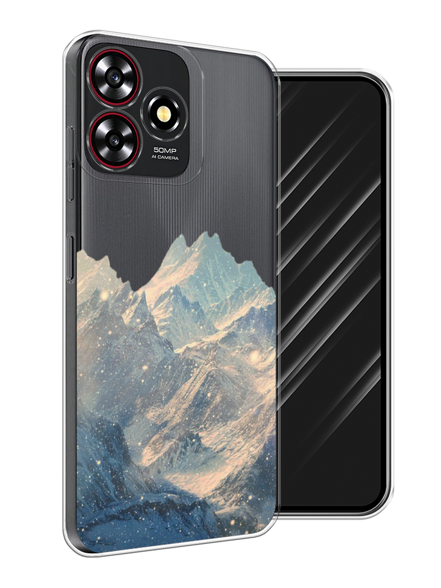 

Чехол Awog на ZTE Blade A73 4G "Горы арт 2", Серый, 136450-1