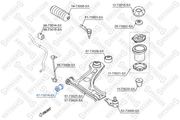 

Сайлентблок рычага Stellox 8773014sx, Сайлентблок рычага Stellox 8773014sx Stellox 8773014sx