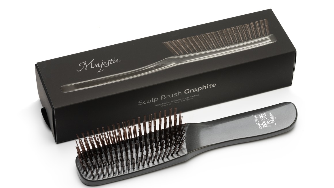 Японская расческа для волос Majestic Graphite средняя жесткость