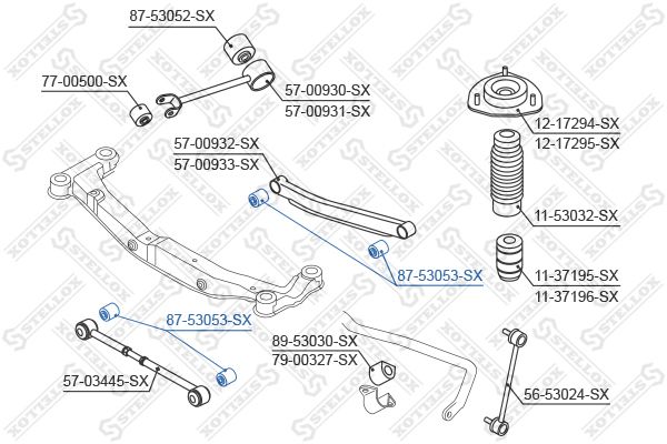 

Сайлентблок Stellox 8753053sx, Сайлентблок Stellox 8753053sx Stellox 8753053sx