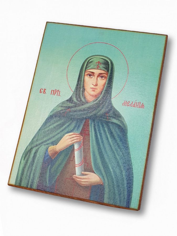 

Икона Преподобная Мелания (Милана) Римляныня 15х17 см