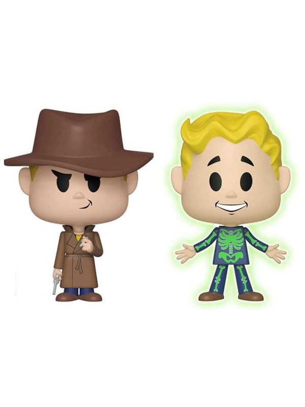 фото Набор фигурок funko vynl games: fallout: mysterious stranger and adamantium skeleton