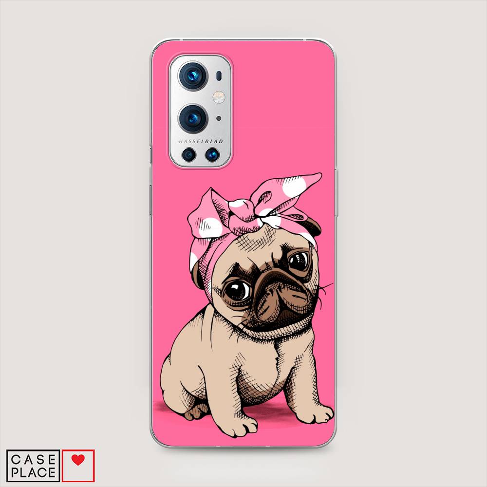 

Чехол Awog на OnePlus 9 Pro / ВанПлас 9 Pro "Dog Pin-Up", Розовый;бежевый, 151550-2