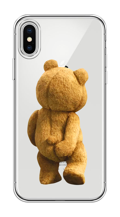 

Чехол на Apple iPhone X/XS "Медвежья спина", Коричневый;прозрачный, 11850-1