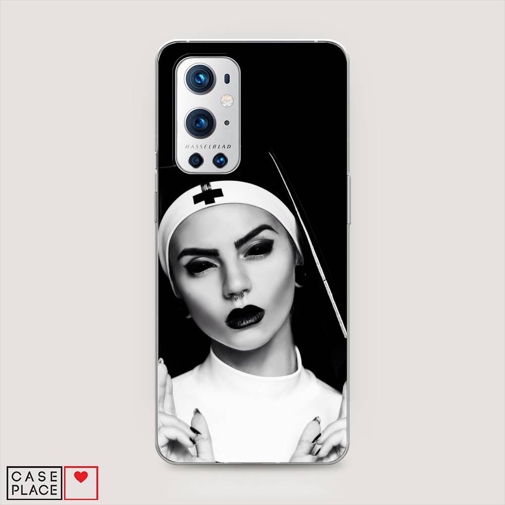 

Чехол Awog на OnePlus 9 Pro / ВанПлас 9 Pro "Черная монашка", Серый;черный, 151550-9