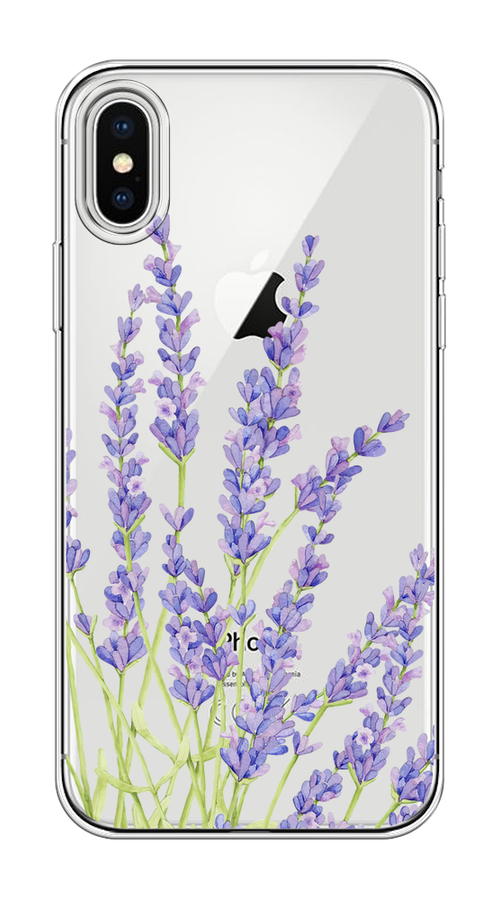 

Чехол на Apple iPhone X/XS "Лавандовые стебли", 11850-1