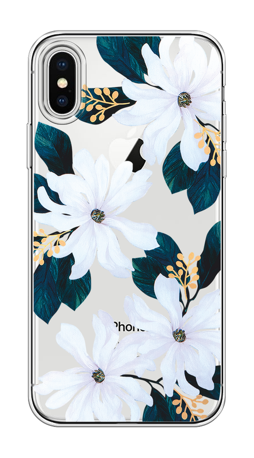 

Чехол на Apple iPhone X/XS "Delilah Flower", Зеленый;белый, 11850-1