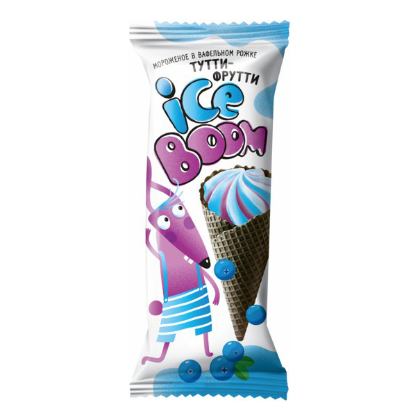 

Мороженое Ice Boom черника-тутти-фрутти 4% 100 г