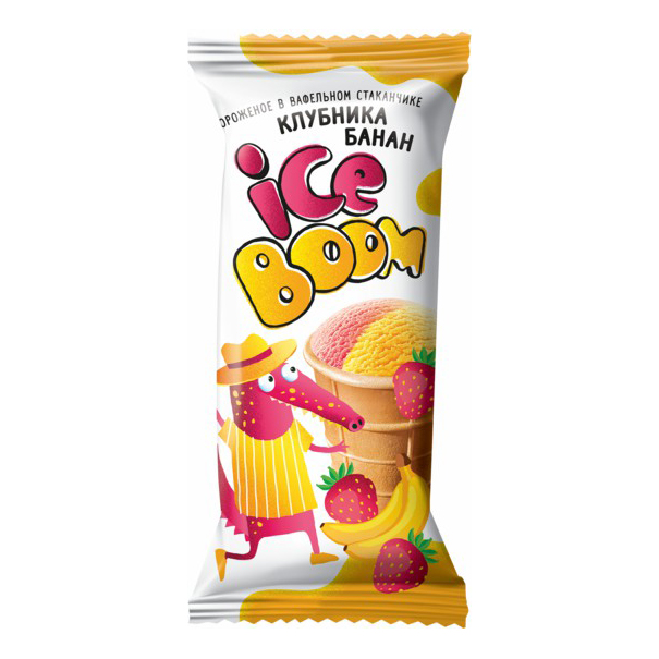

Мороженое Ice Boom банан-клубника 4% 70 г
